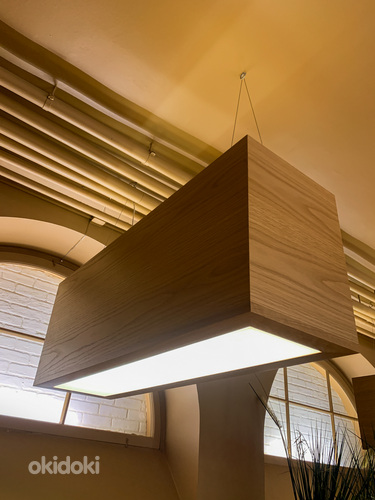 Светодиодные деревянные потолочные светильники (фото #1)