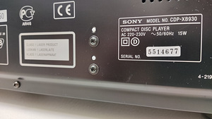 Sony CD Player CDP XB930QS (5 foto / 10)