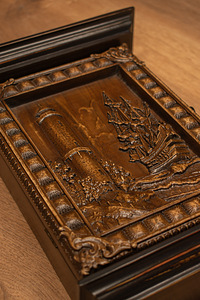 Wooden Carved Key Holder “Lighthouse and Ship” (1 foto / 7)