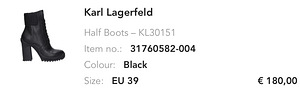 Karl lagerfeld обувь полусапоги 39 женские