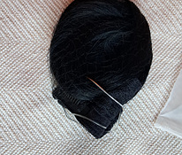 Наращивание волос из натуральных волос, цвет черный