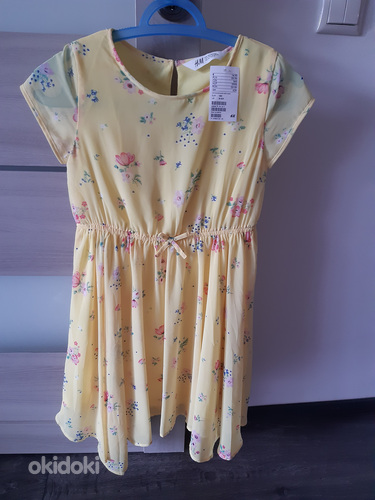 UUS!H&M kollane lilleline kleit (foto #1)