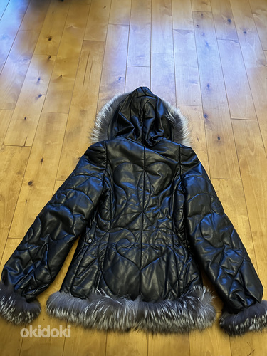 Кожаная куртка/пальто с натуральным мехом (фото #6)
