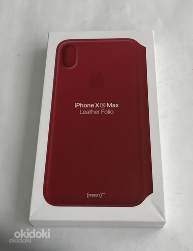 iPhone XS Max Leather Case Folio Red (foto #1)