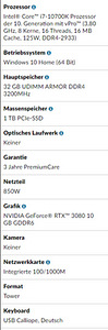 Lenovo 7i (Intel) 3080, i7 10700k, 32gb 3200 mhz, 1tb ssd (5 foto / 5)