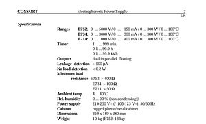 Consort e 734 electrophoresis power supply (2 foto / 2)