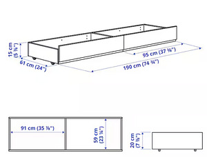 Voodi sahtel IKEA HAUGA (2 foto / 2)