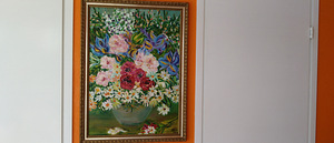 Õlimaal "lilled"- 50x70 .Raamitud. (1 foto / 1)