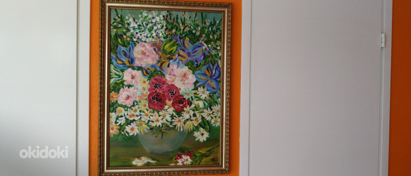 Õlimaal "lilled"- 50x70 .Raamitud.