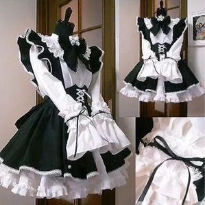 Neiu kostüüm, mustvalge kleit, neiu kostüüm, cosplay (1 foto / 1)