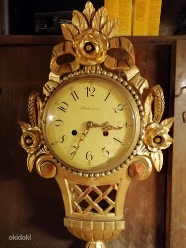 Старые шведские настенные часы (фото #3)