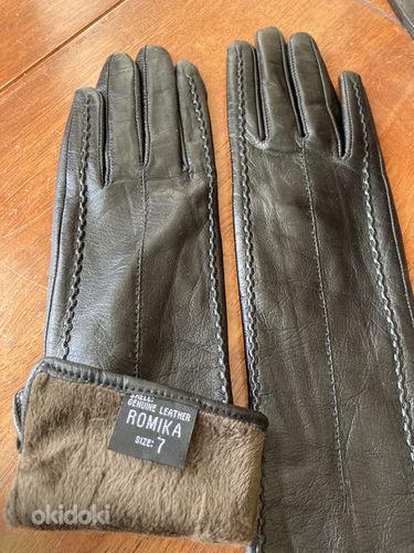 Кожаные перчатки s7. Новый (фото #4)