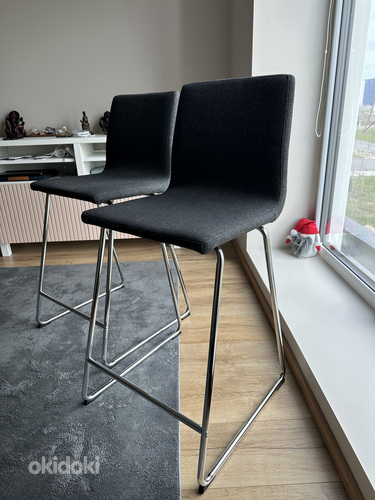 Стул барный, хромированный/Gunnared LILLÅNÄS IKEA