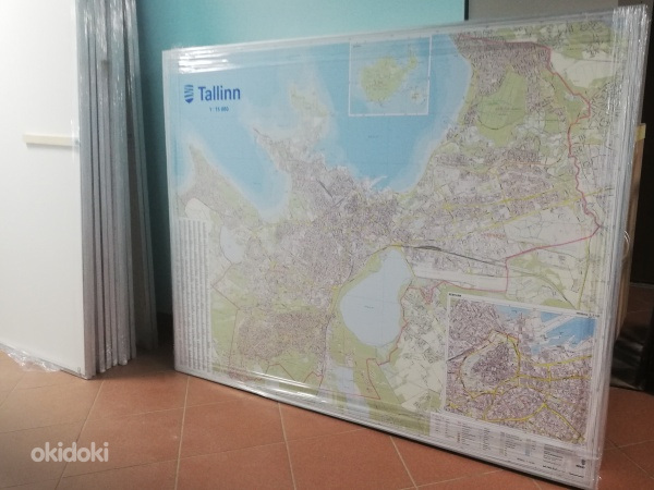 Большая настенная карта Таллинна на заказ (2,26 x 1,72 м) (фото #2)