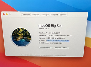 MacBook Pro 15" 2017 - Core i7 / 16GB / 256GB (3 foto / 3)