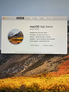 MacBook Pro 15" 2017 - Core i7 / 16GB / 516GB (3 foto / 3)