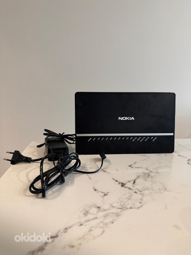 WiFi роутер Nokia (G-2425G-A) — гигабитный, WiFi, с адаптеро