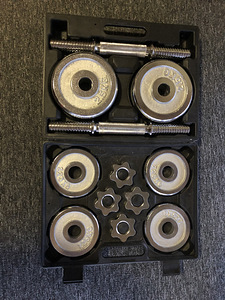 Hantlid 2*10 kg, metallist, reguleeritavad (1 foto / 2)
