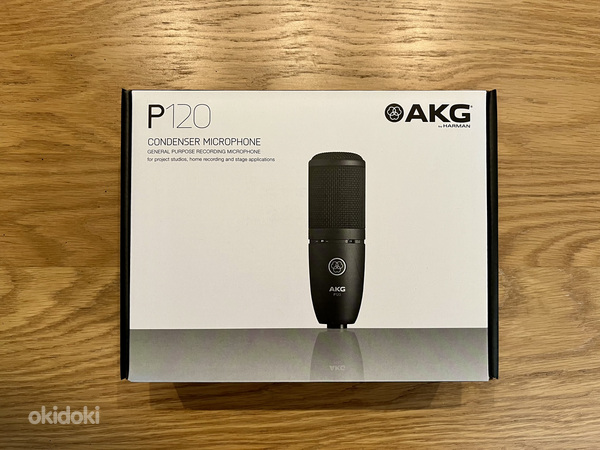 Конденсаторный микрофон AKG P120 + стойка и поп-фильтр