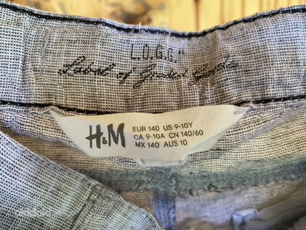 Льняные брюки H&M, размер 140 (фото #3)