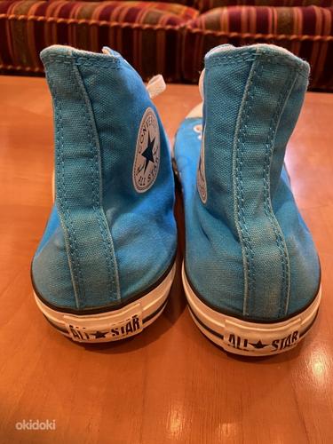 Голубые высокие кроссовки converse - размер 45 (фото #2)