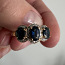 Золотое кольцо с сапфирами и бриллиантами (фото #2)