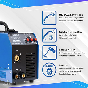 Uus Inverter keevitaja MIG 250 MIG/MMA. MIG keevitus (4 foto / 5)