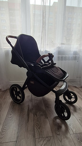 Детская коляска 2 в 1 + автокрес MOON Resea Black (301) 2021