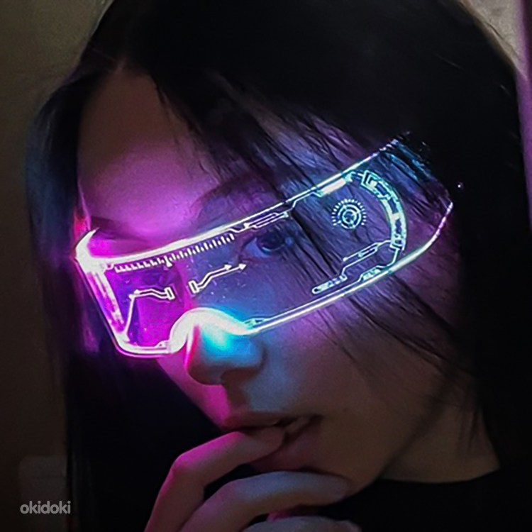 Очки с подсветкой, неоновые очки, для вечеринок, киберпанк - Narva ...