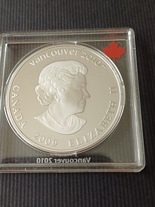 Монета серебро Ванкувер 2010 г.