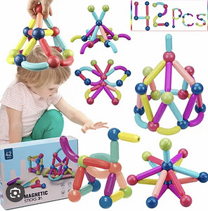 Konstruktor ”Magnetic sticks ” 36 pcs, alates 3+ (3 foto / 3)