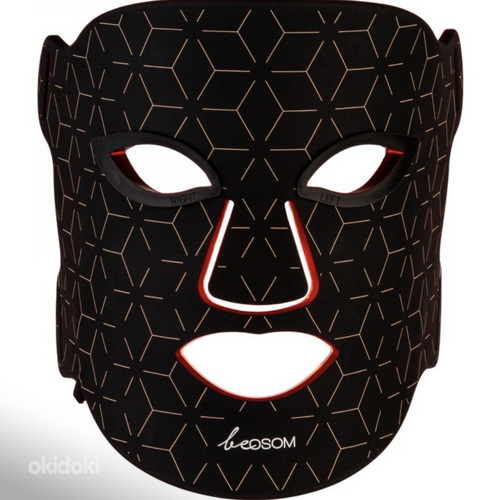 LED valgusteraapia mask näole Be OSOM Led Facial Mask Must (foto #4)