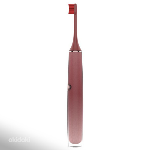 Зубная щетка oSOM Розовая/Черная, с насадкой для чистки лица/массажем (фото #6)