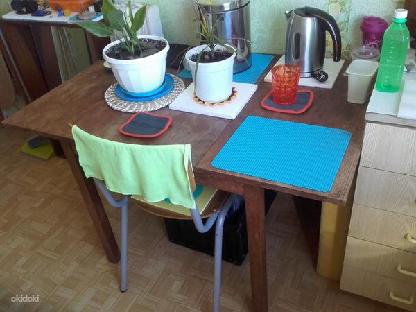 Деревянный раздвижной кухонный стол (фото #3)
