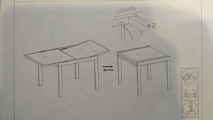 Söögilaud klaas + metall (2 foto / 2)