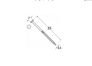 CS struktuurne puidukruvi 3,5×45 200tk/pakk (2 foto / 4)