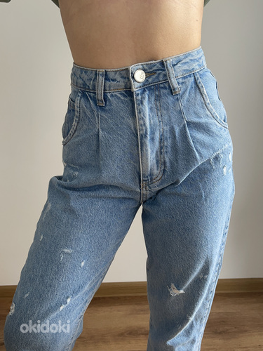 Mom jeans high waist/ джинсы мом с высокой посадкой (фото #1)