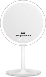 UUS! Auxmiri akuga kosmeetiline peegel LED valgustusega 5x (1 foto / 9)