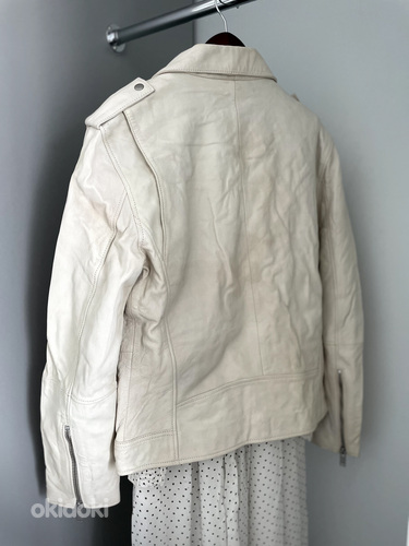 White zara leather jacket, unisex (foto #4)