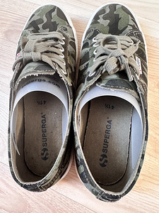 Nahast tossud Superga militaar khaki (5 foto / 6)