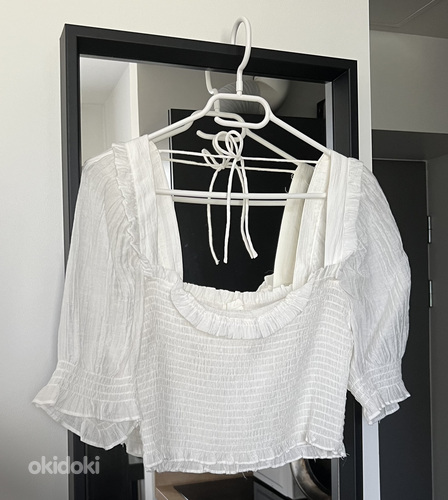 (NEW) H&M Puff-sleeve square neck top (foto #4)