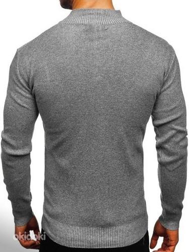 Более тонкий свитер на молнии с воротником-стойк, XXLой (фото #4)