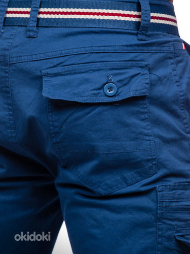 !СКИДКА! Синие летние брюки с поясом (фото #7)
