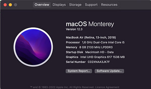 MacBook Air2018 128GB 1,6 GHz Dual-Core Intel Core i5 (4 foto / 5)