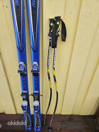 Горные лыжи rossignol 170 см + лыжные палки (фото #5)