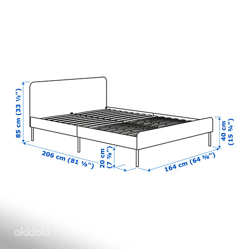 Кровать IKEA 160x200 с матрасом (комплект) (фото #5)