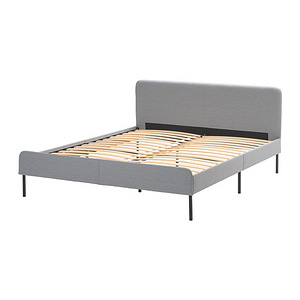 Каркас кровати IKEA Slattum, 160x200, серый