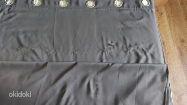 Гардины-шторы, блокирующие свет, 2 шт., 145x300 см, серый (фото #3)
