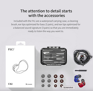 FiiO FA1 HiFi kõrvaklapid MMCX kaabliga 3D Printed 1B (4 foto / 10)
