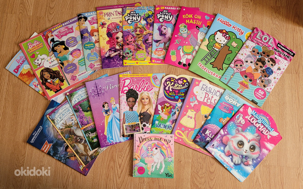 Raamat 20tk Laste Barbie Princess värvi kleeps nuputamis (foto #1)